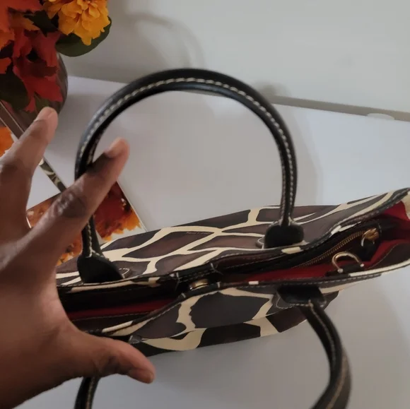 Dooney & Bourke Giraffe Print Satchel - Picture 7 of 12